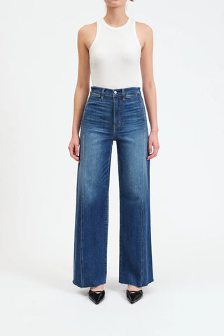 Daze | Far Out Seam Wide Leg Jean Waterfall