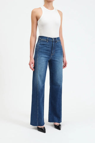 Daze | Far Out Seam Wide Leg Jean Waterfall