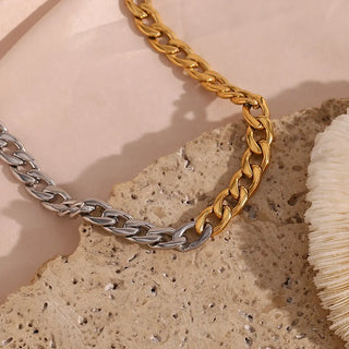 Pressie | Two-Tone Cuban Link Necklace