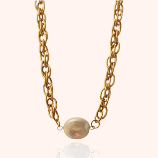 Pressie | Baroque Pearl Chain Necklace