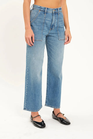 Daze | Pleaser Patch Pocket High Rise Wide Ankle Jean-TXT Me