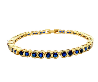 Sahira | Bezel Tennis Bracelet Sapphire