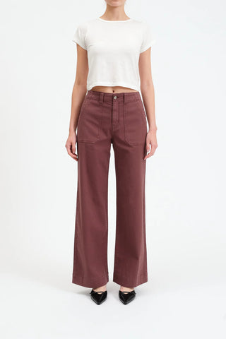 Daze | Trooper High Rise Wide Leg Brown Eyes