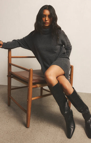 Z Supply | Richie Sweater Dress Charcoal Heather