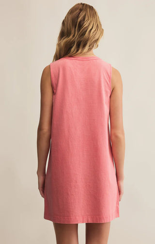 Z Supply | Sloan V-Neck Mini Dress Sunset Pink