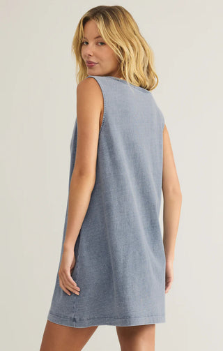 Z Supply | Sloan V-Neck Jersey Denim Dress