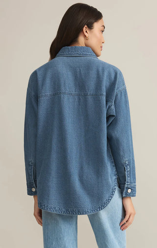 Z Supply | All Day Luxe Soft Denim Jacket  Worn Indigo