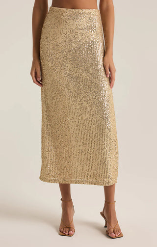 Z Supply | Saturn Sequin Skirt Champagne