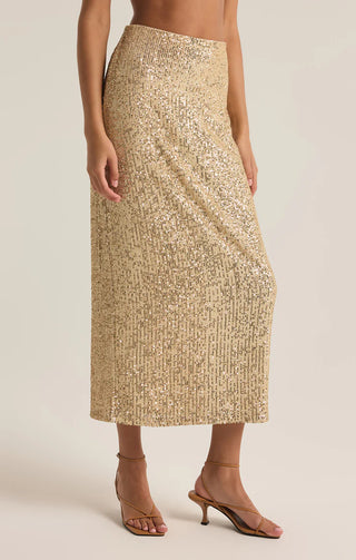 Z Supply | Saturn Sequin Skirt Champagne