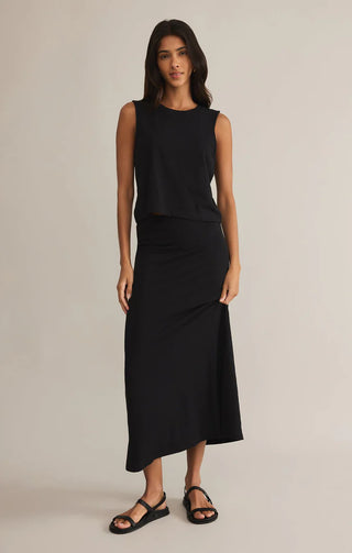 Z Supply | Delavine Textured Midi Skirt Black