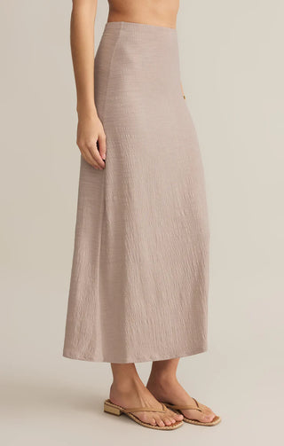 Z Supply | Delavine Textured Midi Skirt Parchment