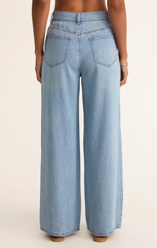 Z Supply | Mia Loose Wide Leg Denim Pant Light Vintage Indigo