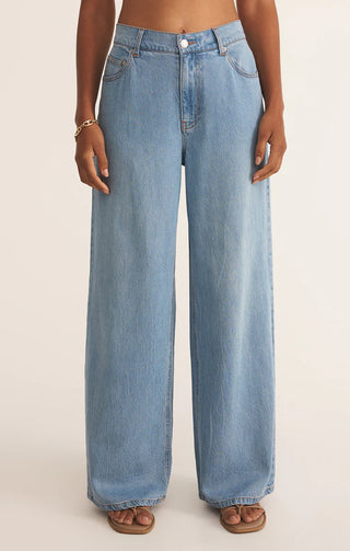 Z Supply | Mia Loose Wide Leg Denim Pant Light Vintage Indigo