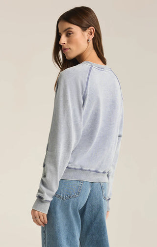 Z SUPPLY Saldana Knit Denim Top W.Indigo