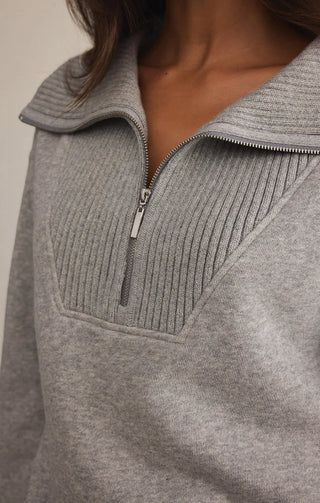 Z Supply | Sonata Fleece Sweatshirt Classic Heather Gray