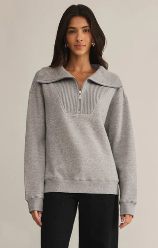 Z Supply | Sonata Fleece Sweatshirt Classic Heather Gray