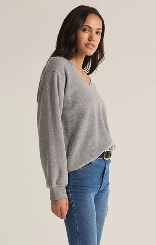 Z Supply | Off The Clock Cozy Sweatshirt Classic Heather Grey