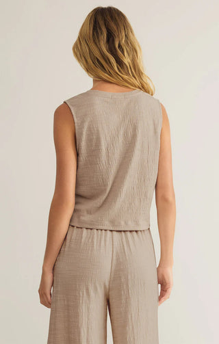 Sloane Textured Top Parchment