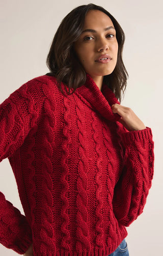 Z Supply | Tied To You Sweater Haute Red