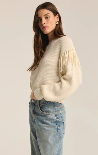 Z Supply | On The Fringe Sweater Sea Salt