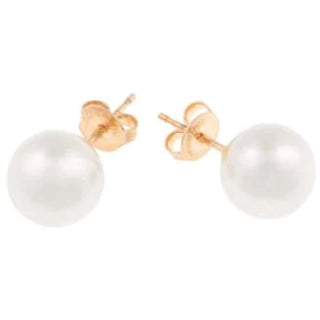 Sahira Jewelry | Jackie O. Pearl Studs Gold