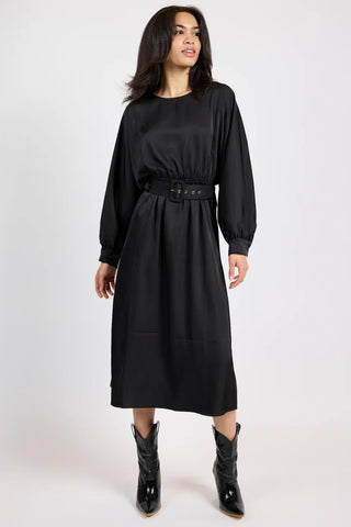 Sadie & Sage | Mood Boost Dolman Midi Dress Black