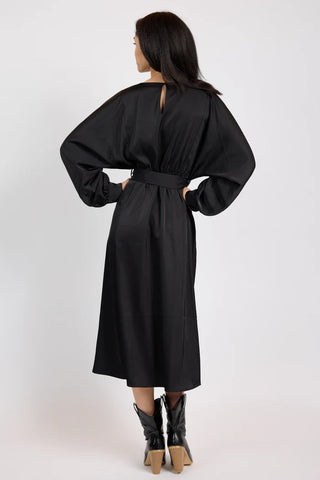 Sadie & Sage | Mood Boost Dolman Midi Dress Black